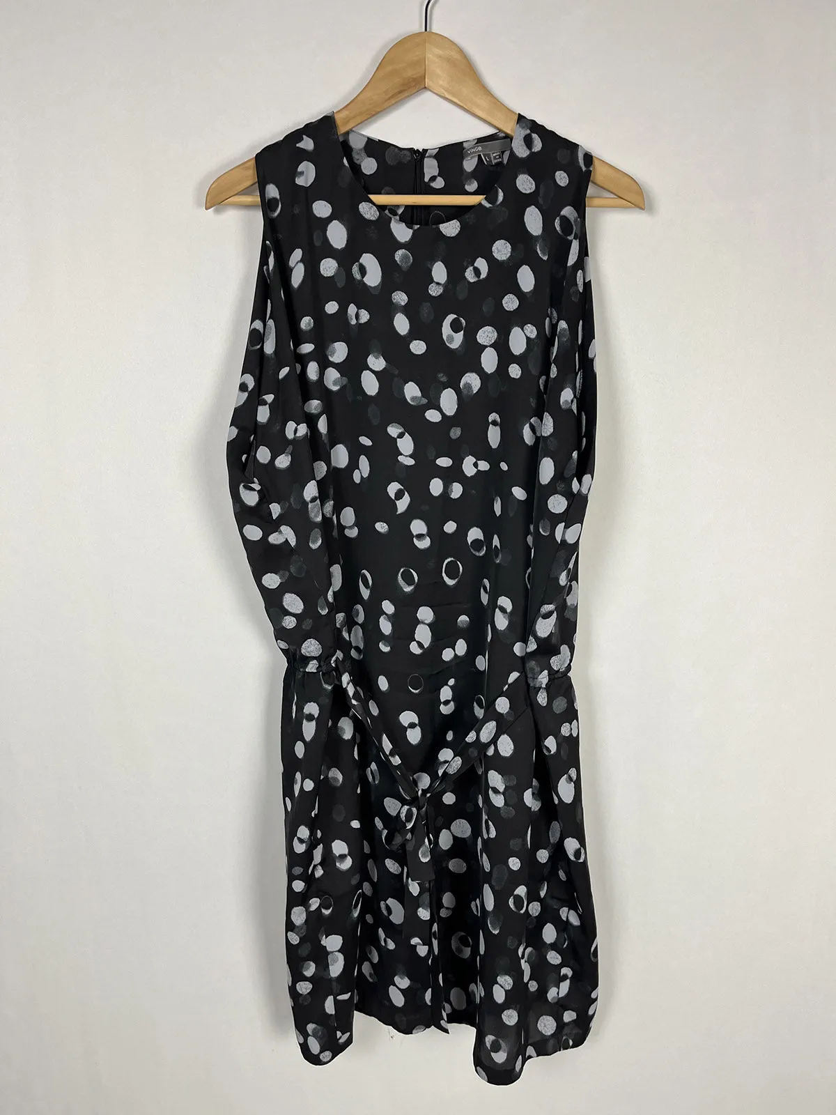 vince. Robe à pois abstraits noir et gris Taille L (14)