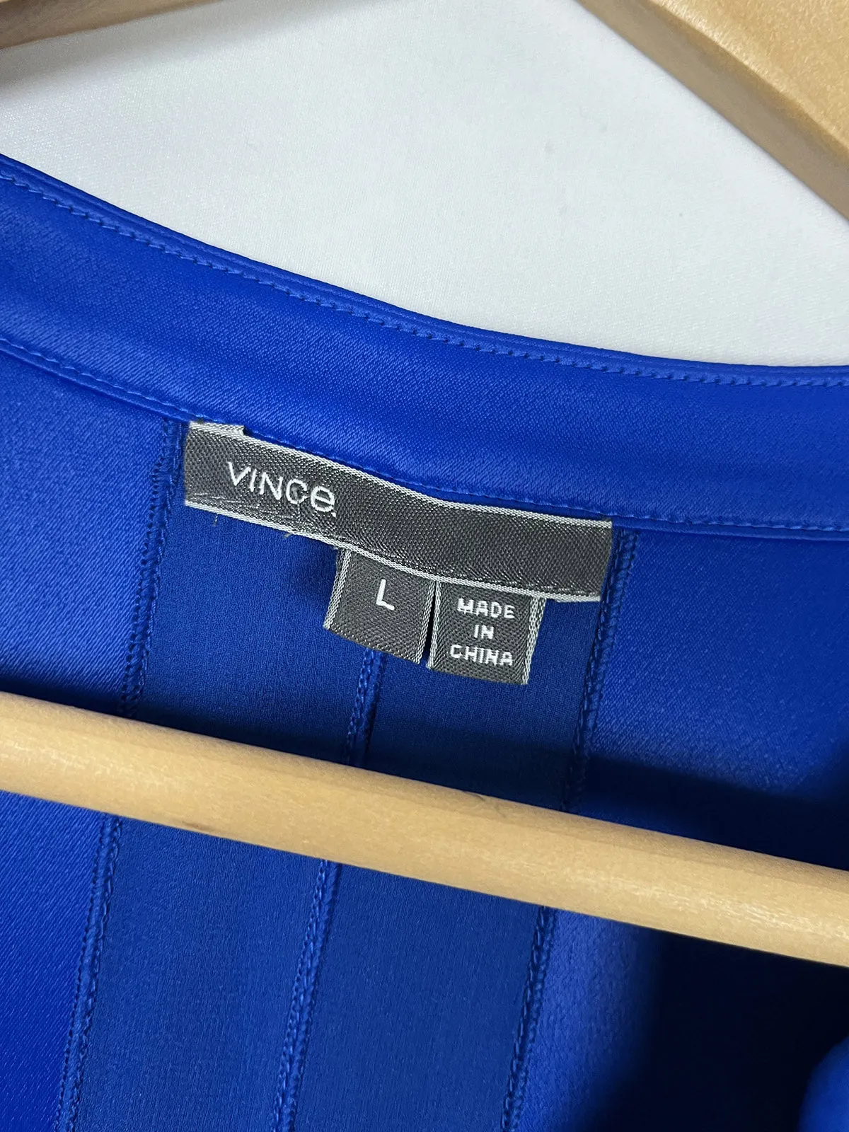 vince. Robe Shift Bleu Cobalt Taille L (14)