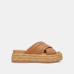 SANDALES WESLEE CUIR BRUN