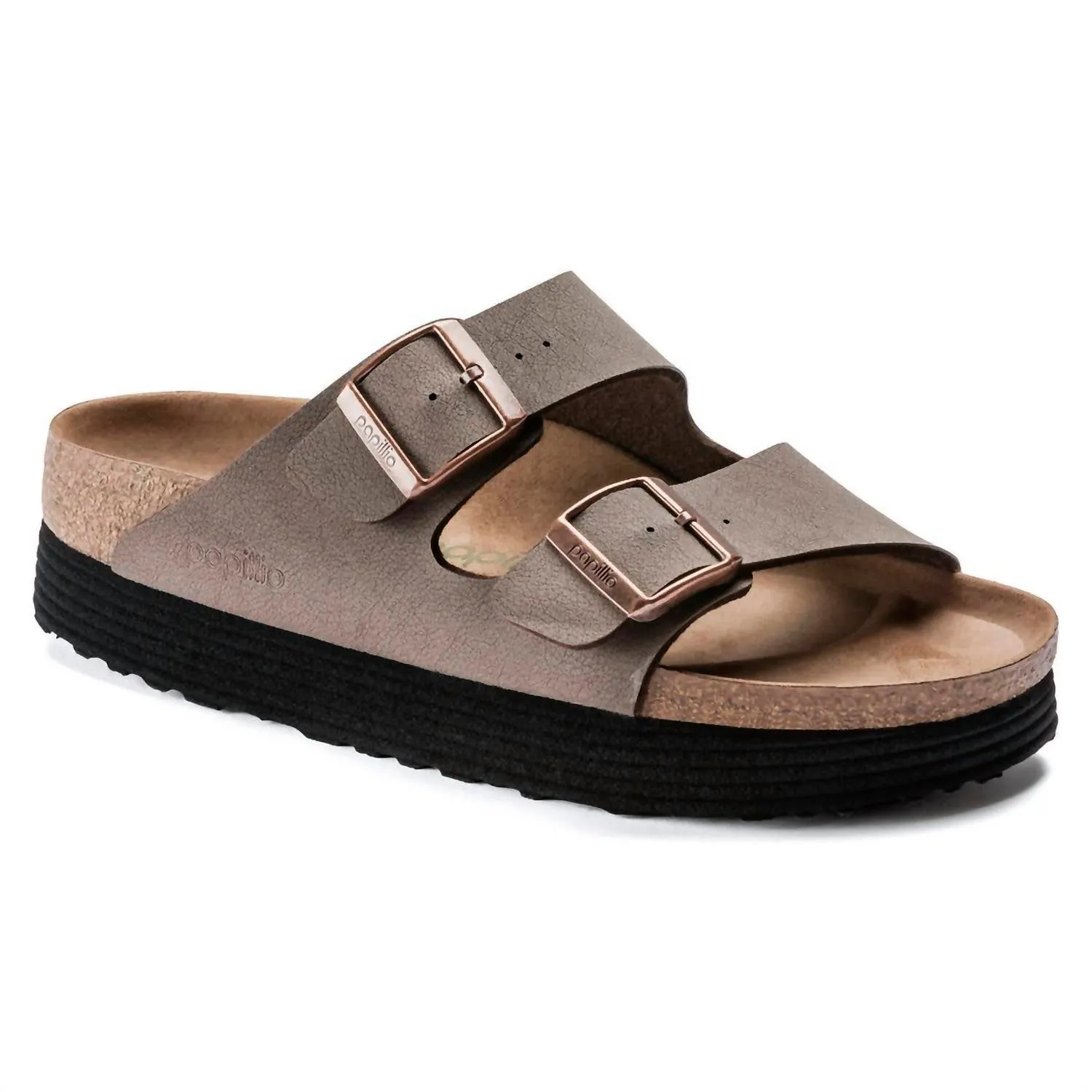 Sandale Birkibuc Vegan Plateforme pour Femme en Moka