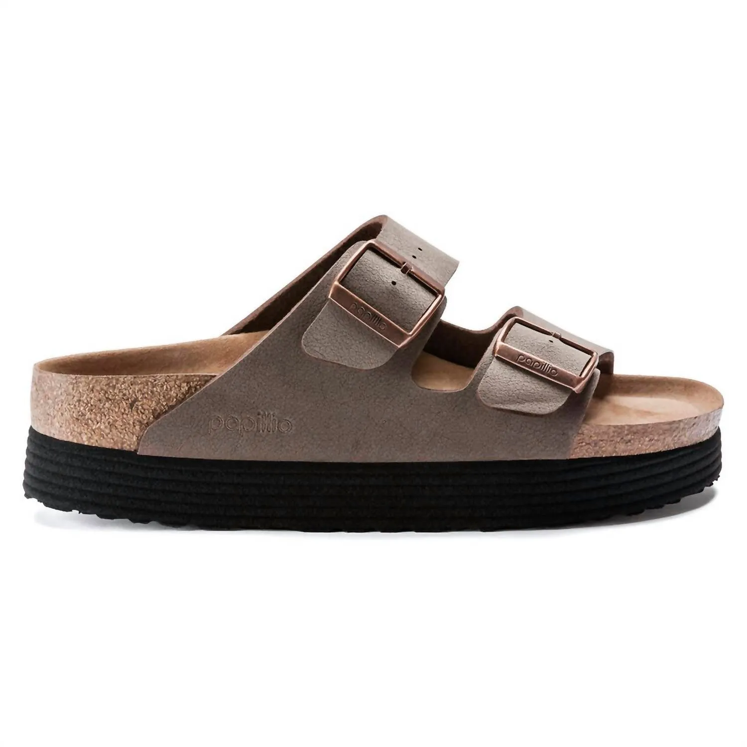 Sandale Birkibuc Vegan Plateforme pour Femme en Moka