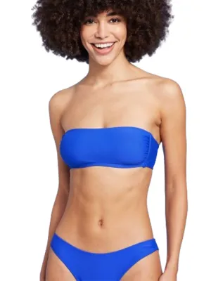 Haut de bikini bandeau pour femme, bleu marine