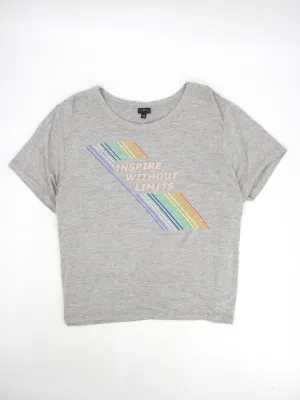 T-Shirt Femme à Motifs Imprimés, Gris