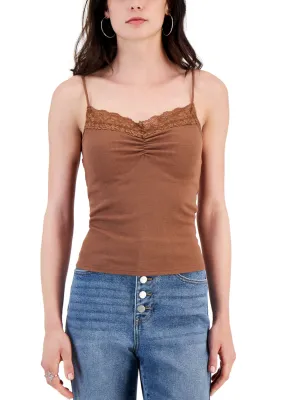 Débardeur en Dentelle pour Femme, Marron