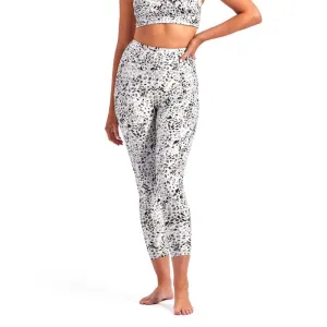 Legging Femme Imprimé Léopard, Blanc