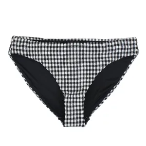 Culotte de bikini à carreaux pour femme, Noir/Blanc
