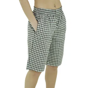 Short en tissu écossais pour femme, marron