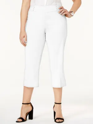 Pantalon court femme uni, Blanc