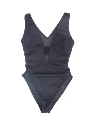 Haut de tankini uni pour femmes, Noir