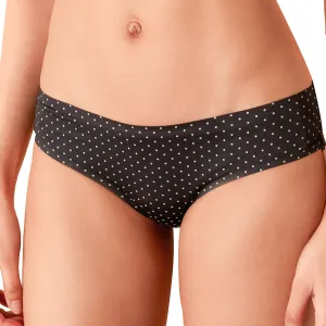 Culotte de Bikini à Pois pour Femme, Noir/Blanc