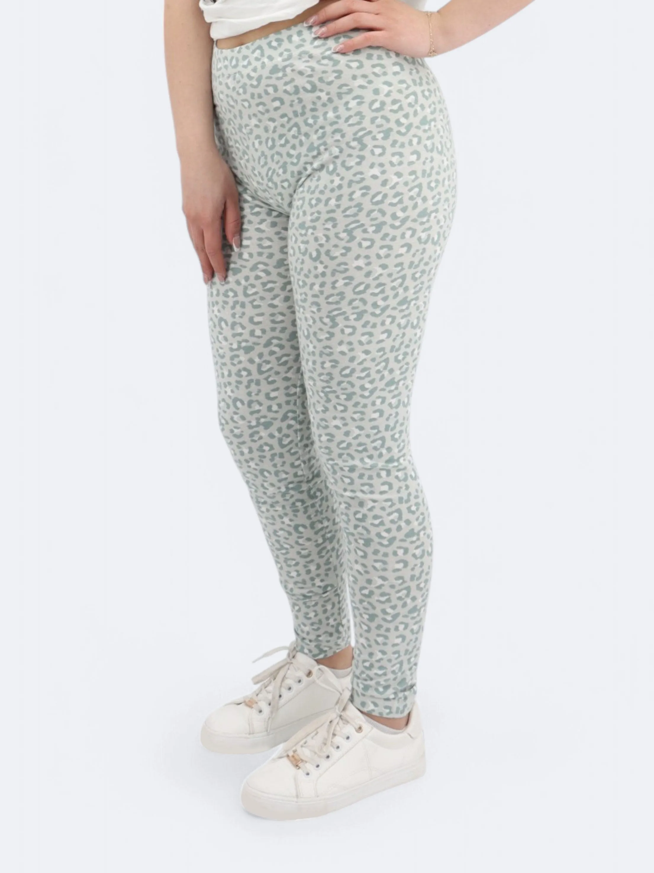 Leggings imprimés pour femmes, Vert clair
