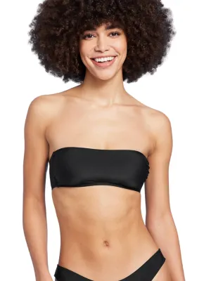 Haut de bikini bandeau pull-over pour femme, Noir