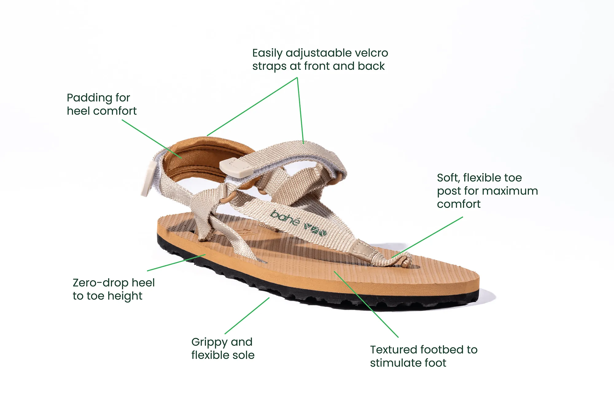 Sandales Pieds Nus Ancrantes Respire pour Femme | Pierre