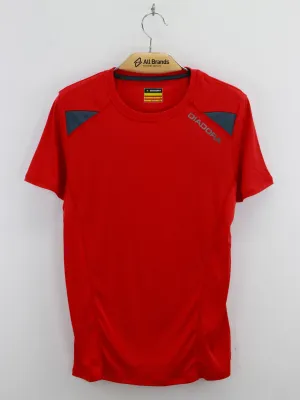 T-shirt de course pour femmes à motifs colorés, Rouge