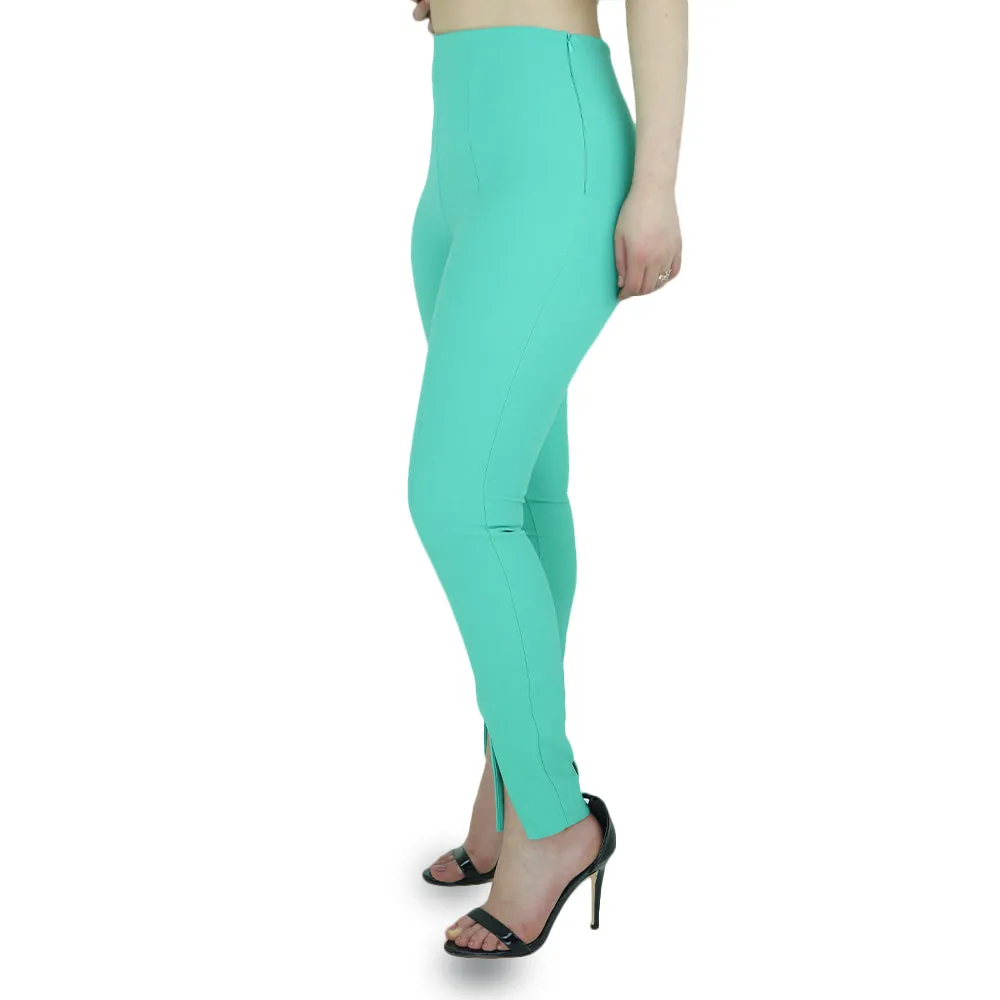 Pantalon Femme Slim Fit, Vert