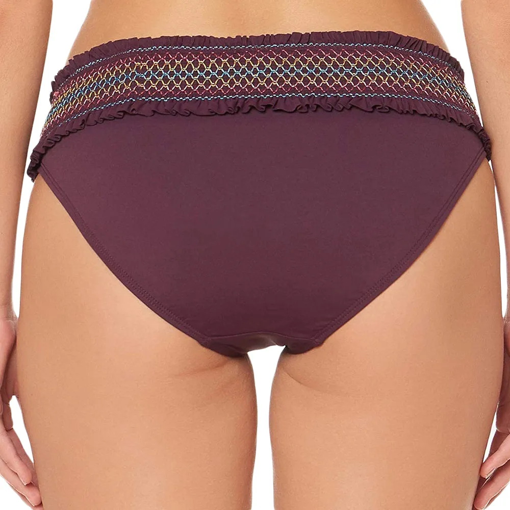 Culotte de Bikini Hipster à Smocks pour Femmes, Violet