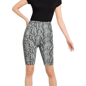 Legging court imprimé serpent pour femme, multicolore