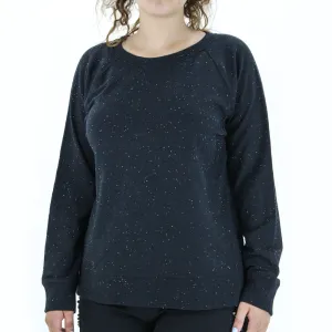 Sweat-shirt à pois pour femme, Noir