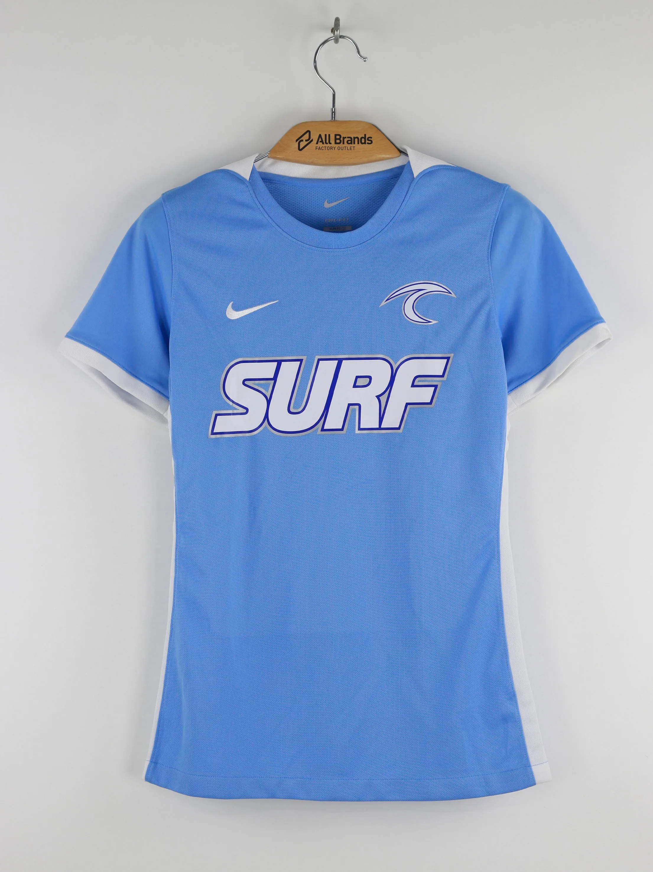 Haut de sport imprimé surf pour femme, bleu clair