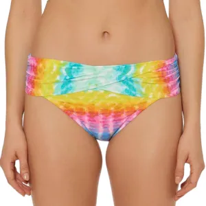 Slip de bikini plié teint en réserve pour femmes, Multi