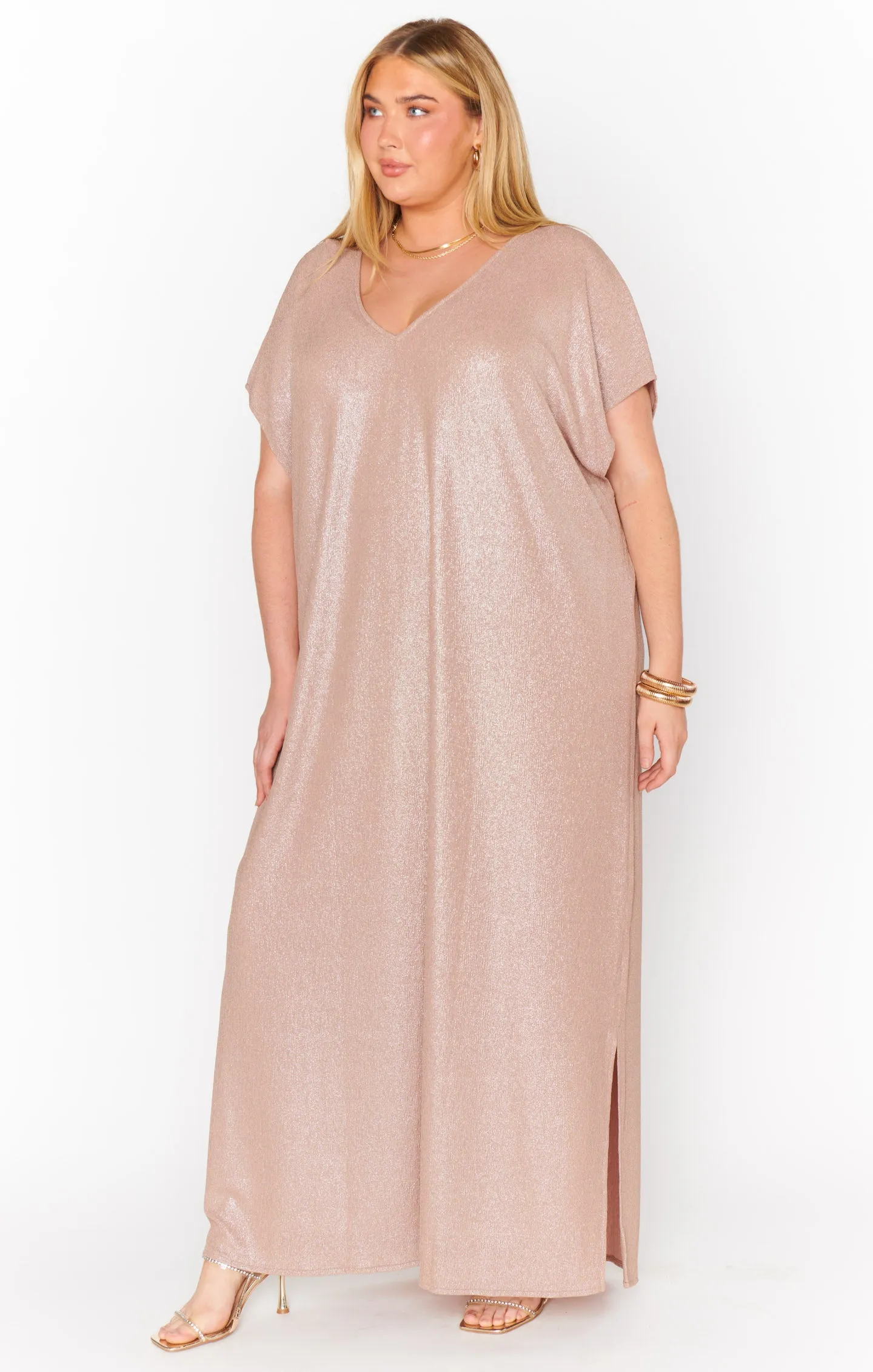 Robe Mondaine ~ Pull Pailleté Champagne