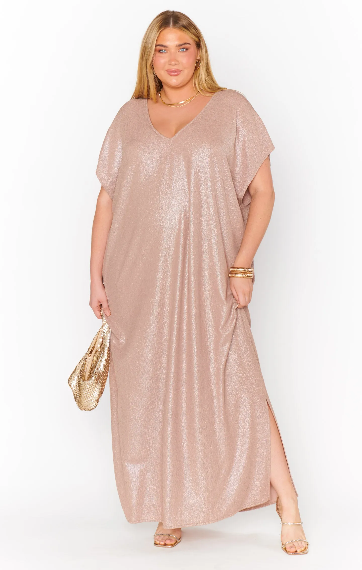 Robe Mondaine ~ Pull Pailleté Champagne