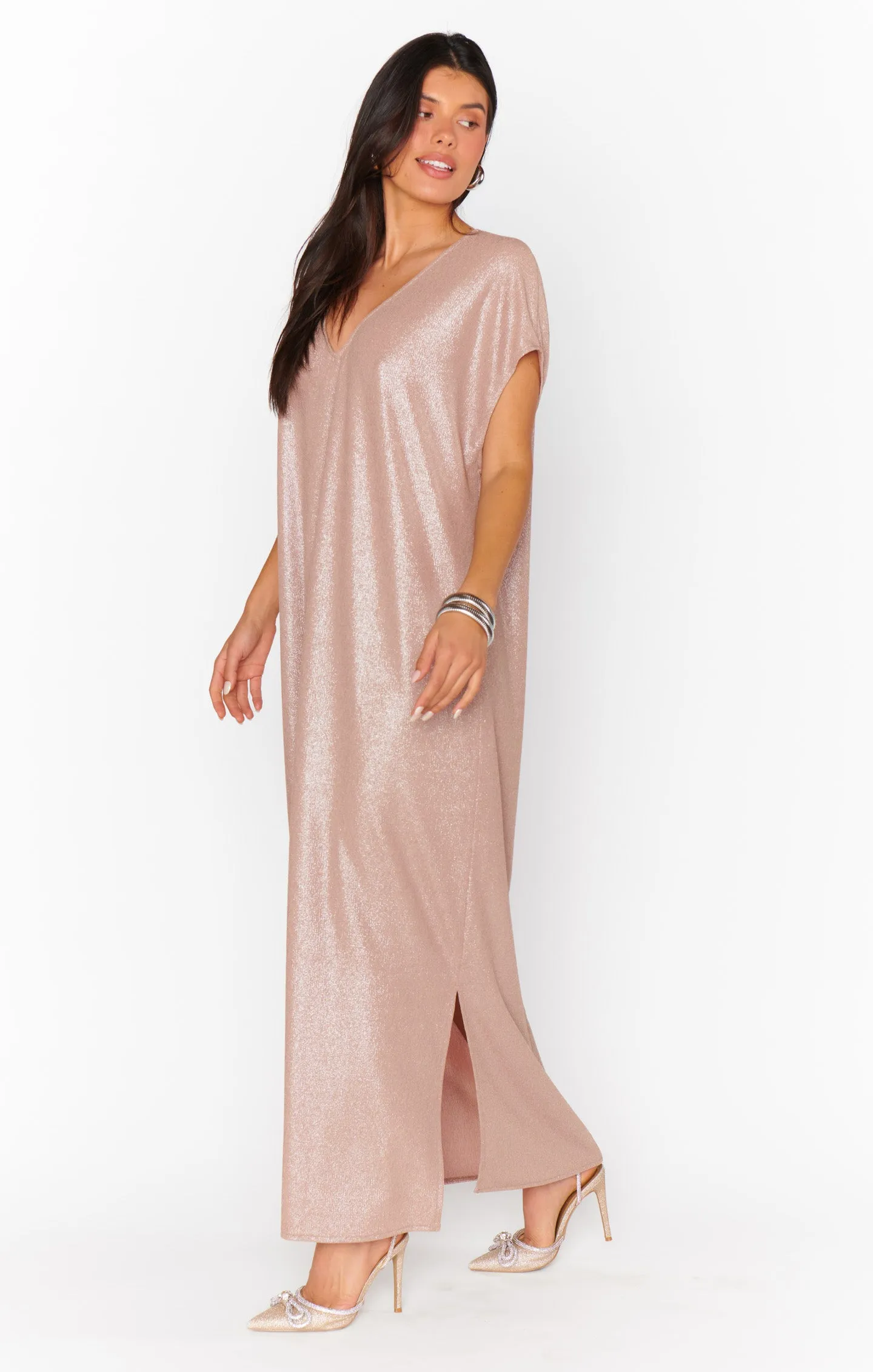 Robe Mondaine ~ Pull Pailleté Champagne