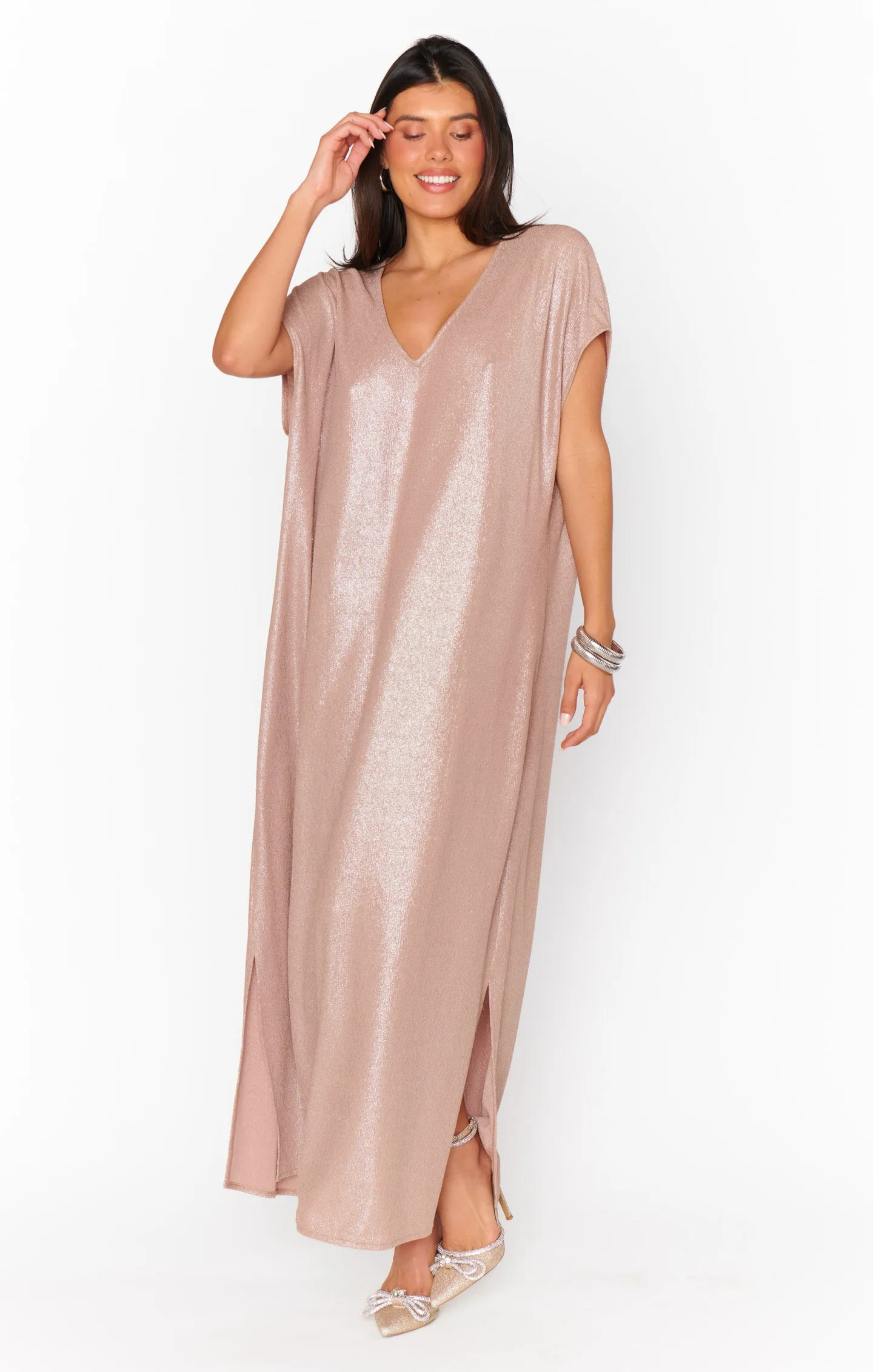 Robe Mondaine ~ Pull Pailleté Champagne