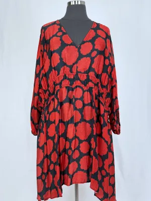 Robe florale noire et rouge Wray Taille 5XL (30W) NEJ