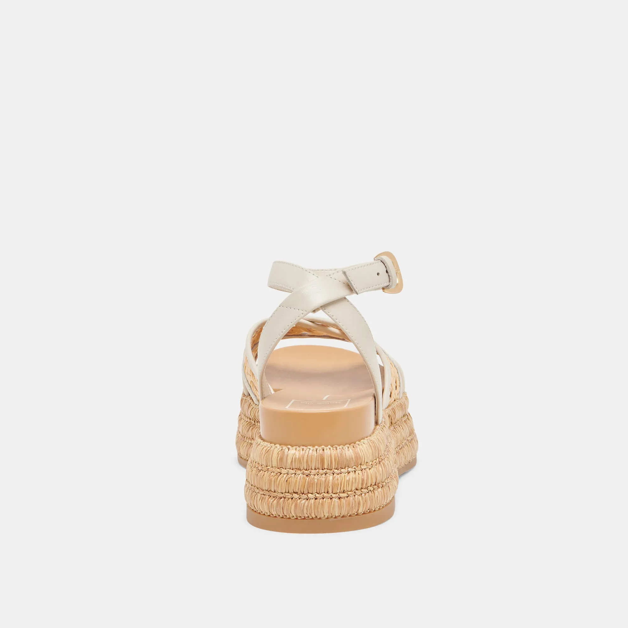 SANDALES WRILEY CREME TISSÉES EN RAFFIA