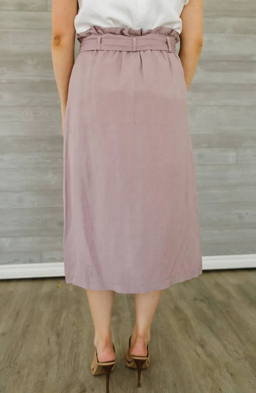 Jupe enveloppante Zenya en mauve