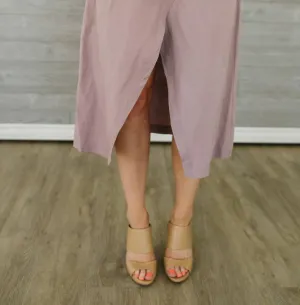 Jupe enveloppante Zenya en mauve
